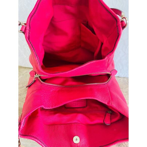 Coach Phoebe Pink leather hobo shoulder bag F34495 - Picture 9 of 10